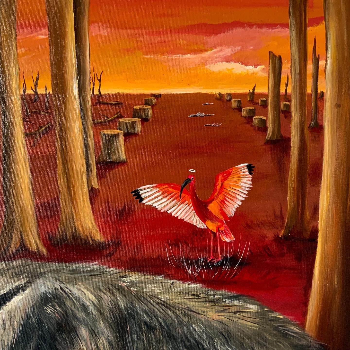 Desfloresta, releitura de Floresta III de Candido Portinari, Pintura, Acrílico sobre tela por Berg